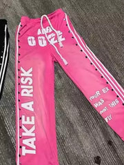 Broken Star “Young & Turnt” Track Pants – Coral Pink