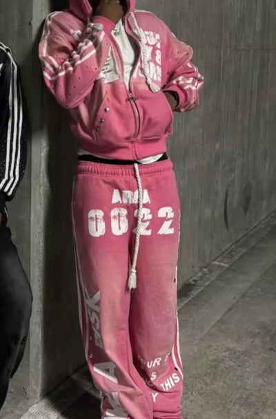 Broken Star “Young & Turnt” Track Pants – Coral Pink