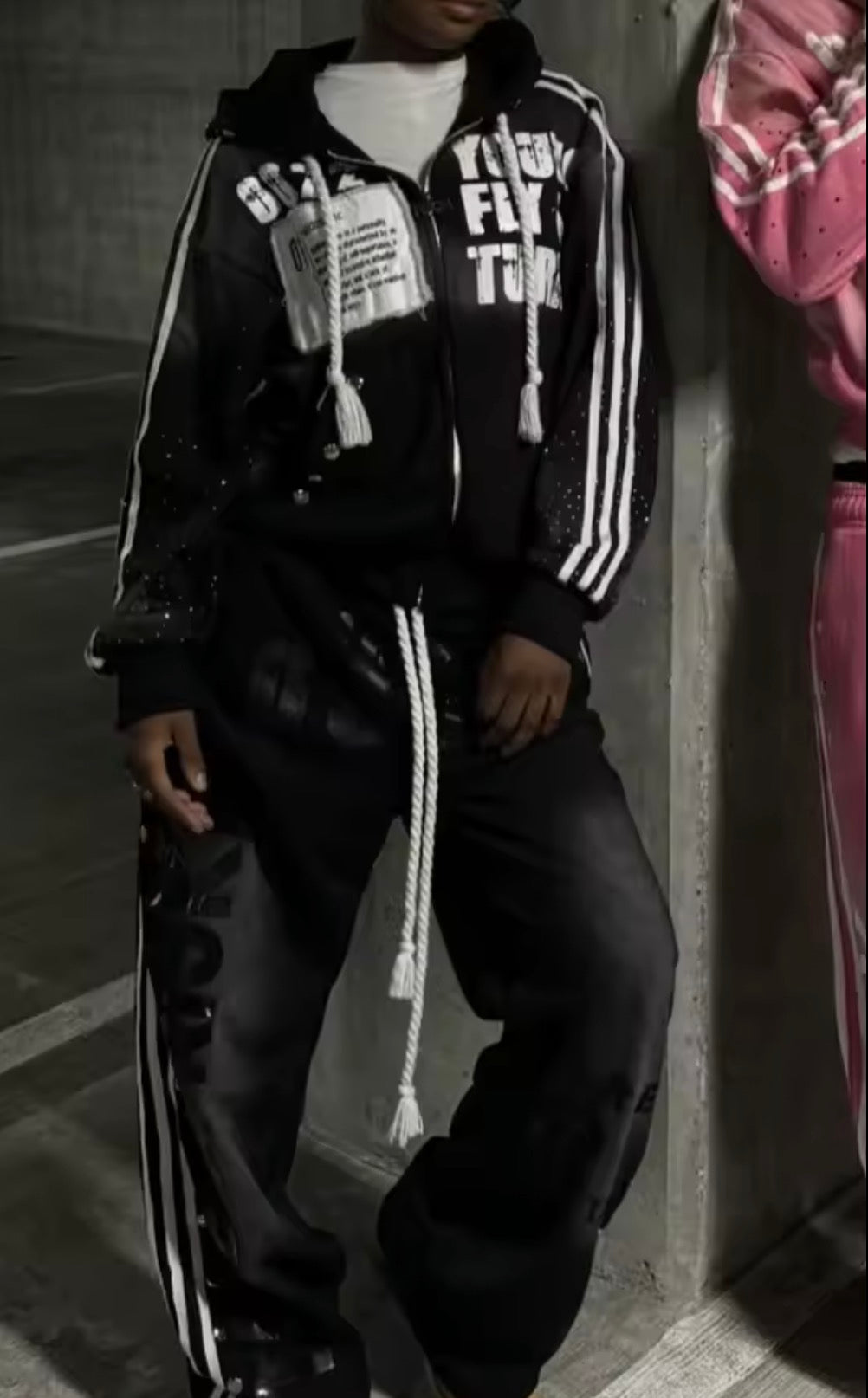 Broken Star “Young & Turnt” Track Pants – Smoke Black