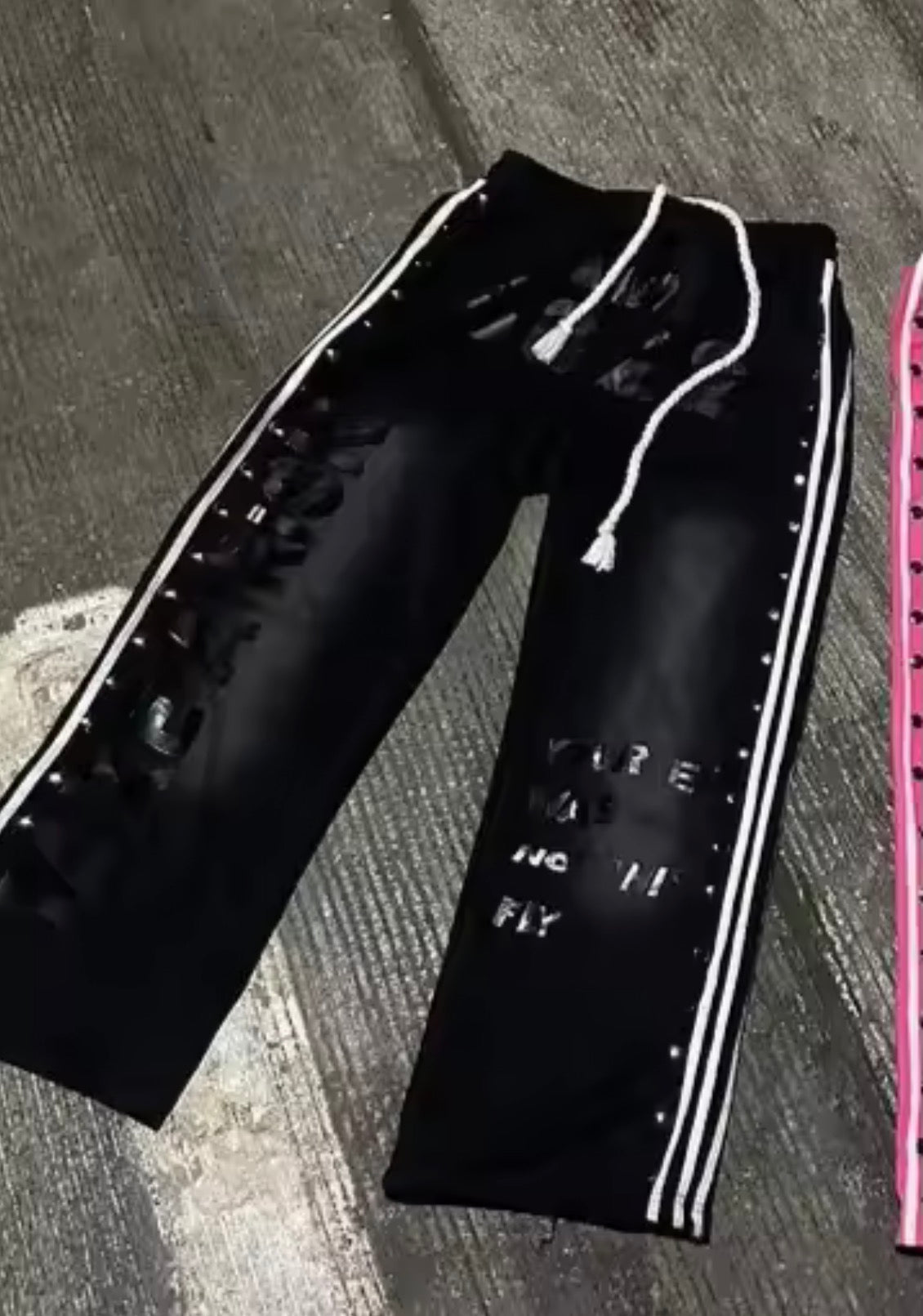 Broken Star “Young & Turnt” Track Pants – Smoke Black