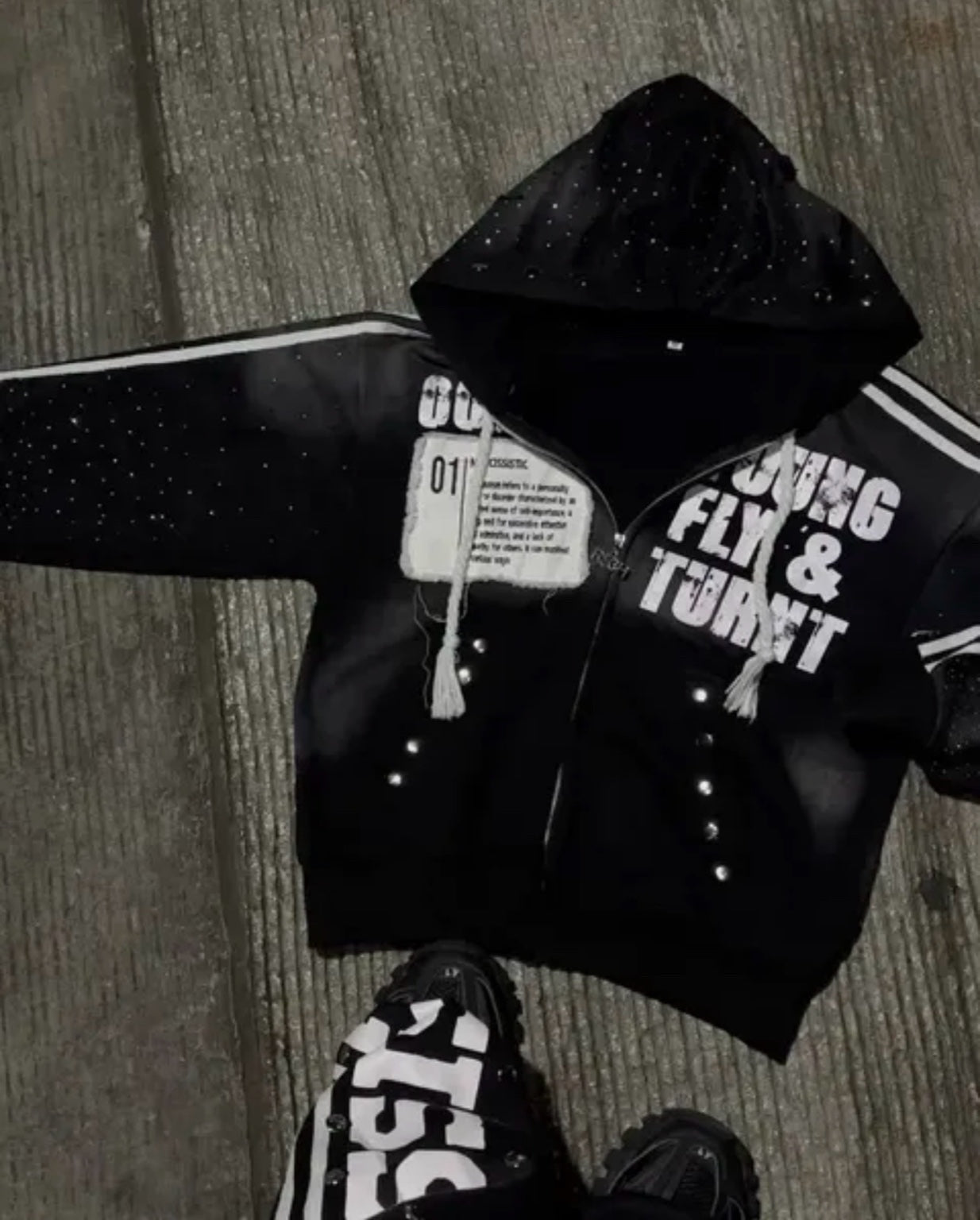 Broken Star “Young & Turnt” Hoodie – Smoke Black