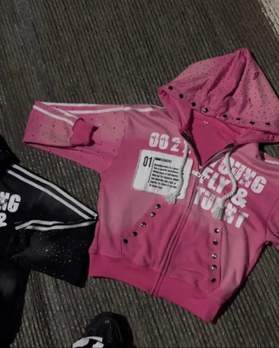 Broken Star “Young & Turnt” Hoodie – Coral Pink