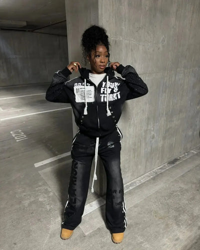 Broken Star “Young & Turnt” Hoodie – Smoke Black