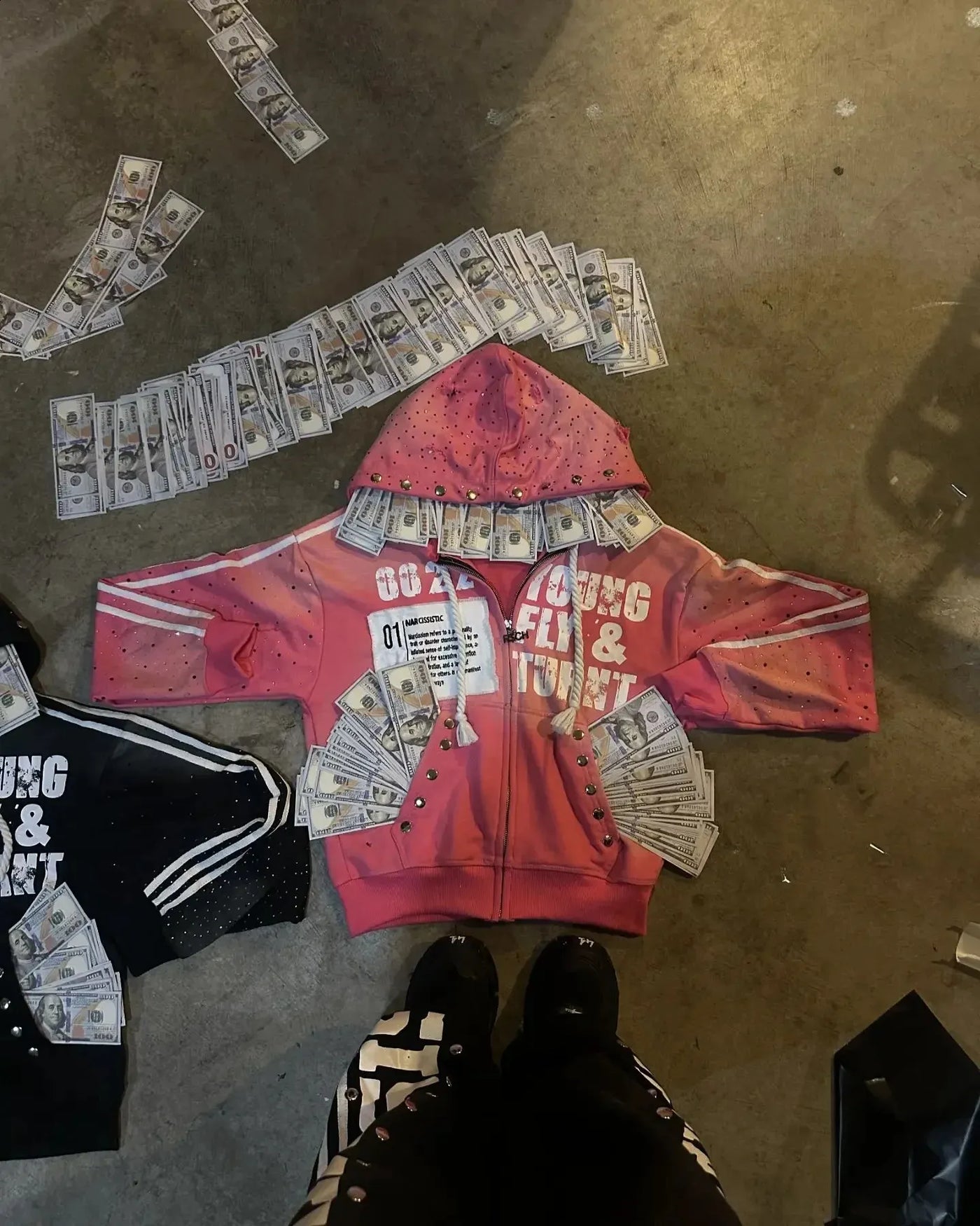 Broken Star “Young & Turnt” Hoodie – Coral Pink